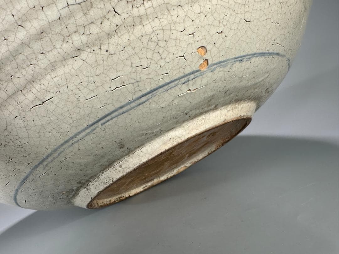 中国美術　16世紀頃　明代　明時代　青花花鳥文大盤　染付大皿　 唐物　安南大皿