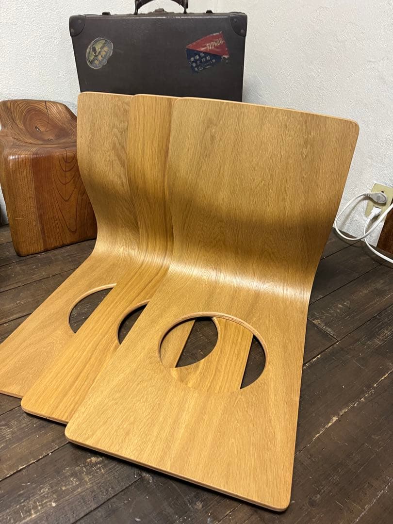 v*a様 【美品】高級品 天童木工 木製 座椅子 藤森健次 曲げ木 名作椅子 4