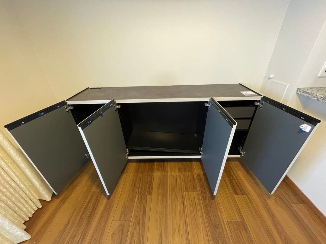 パモウナ　国産サイドボード　ダイニングボード　シルキーアッシュ　幅160