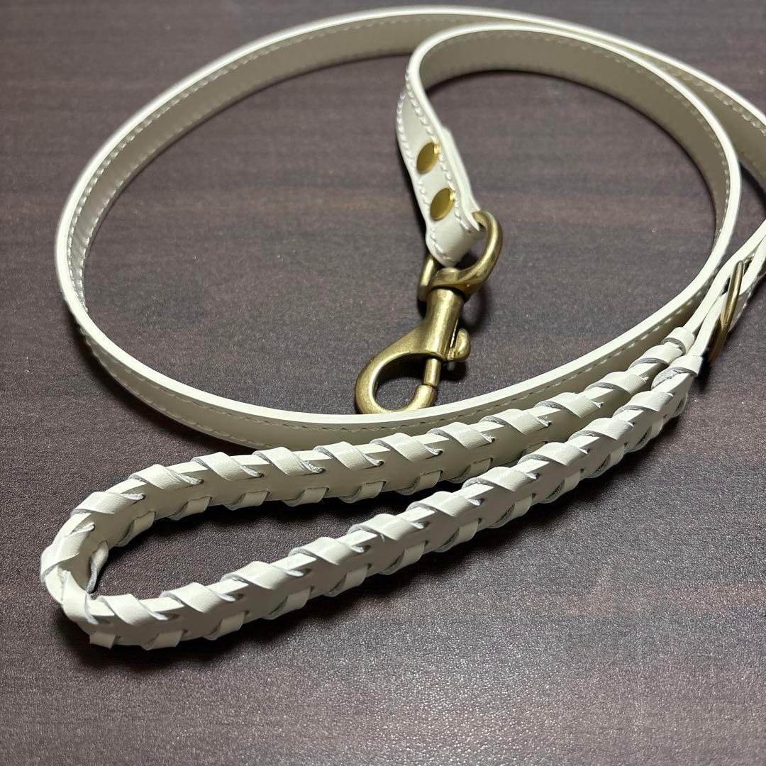 CITYDOG レザー ハーネスMサイズ&リードセット　アイボリー