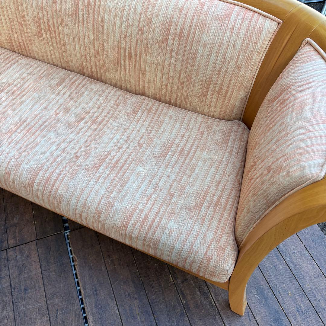 PAKSNWI 北欧レトロ 木製 三人掛けソファー カーブソファ ラグジュアリー