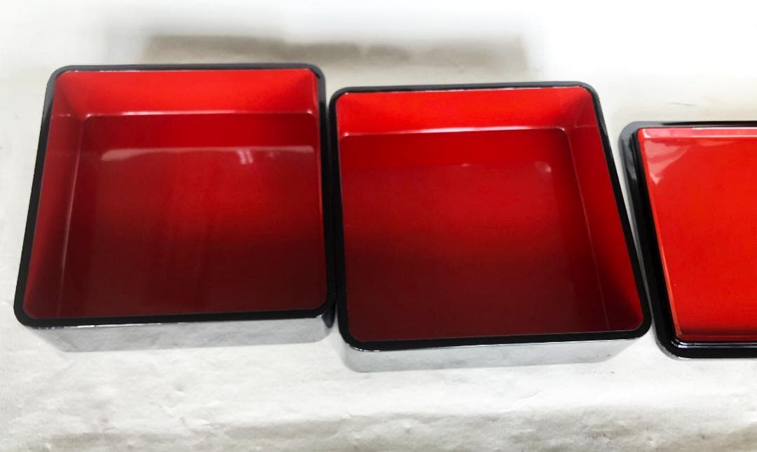 重箱 おせち 2段重 木製漆塗 黒 7寸 内朱 21cm 漆器 アウトレット
