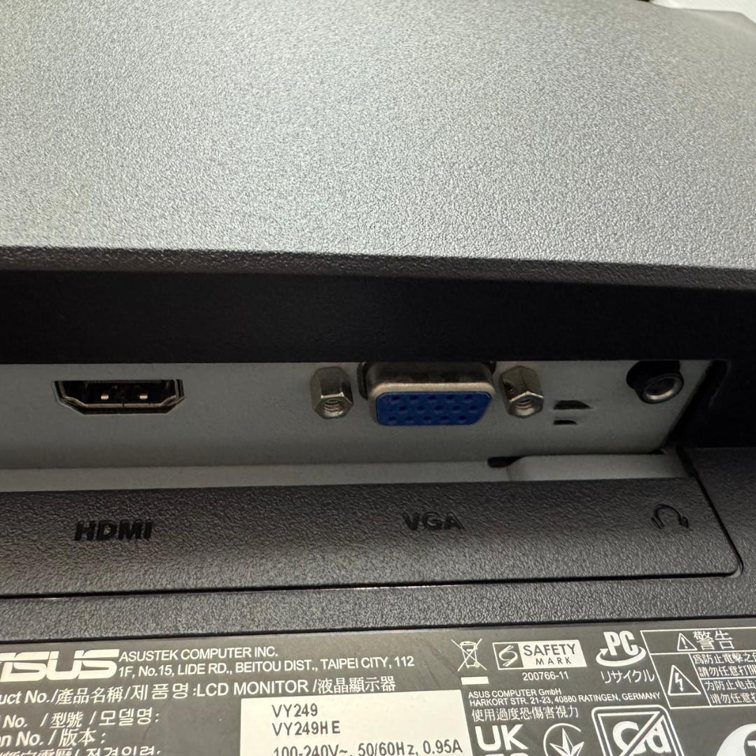 ☆ASUS　23.8型液晶モニター　VY249HE　2023年製　エイスース