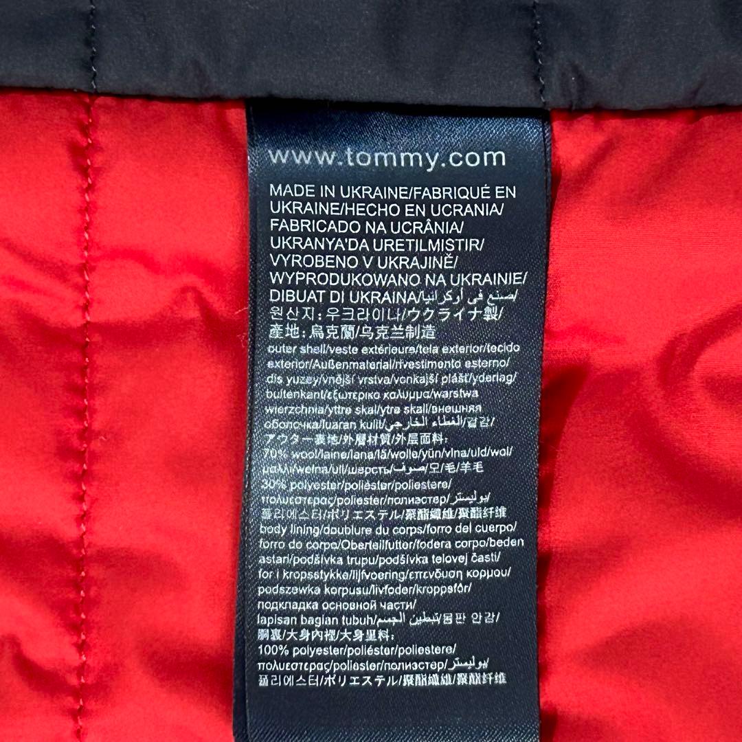 【美品】 トミーヒルフィガー ダッフルコート 中綿 ウール M トリコロール