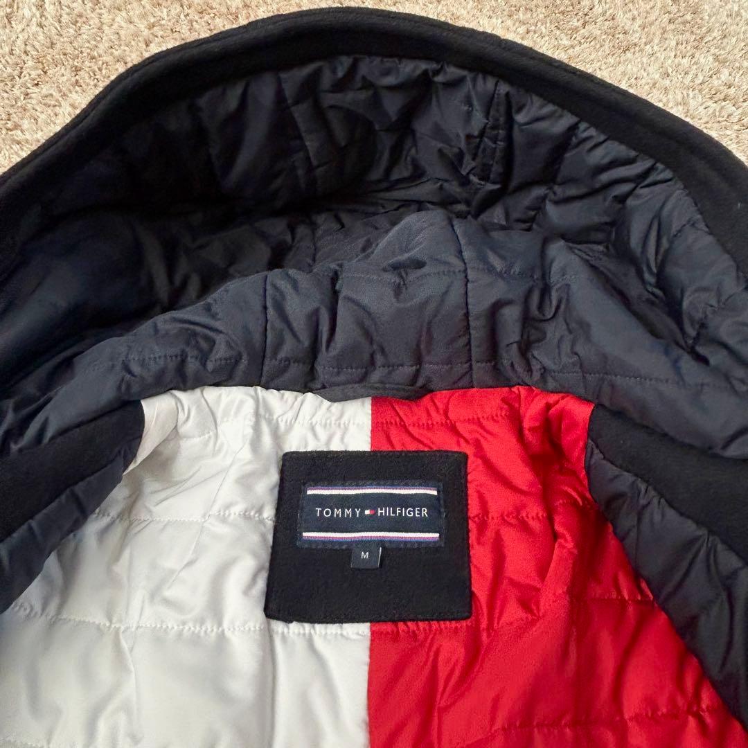 【美品】 トミーヒルフィガー ダッフルコート 中綿 ウール M トリコロール
