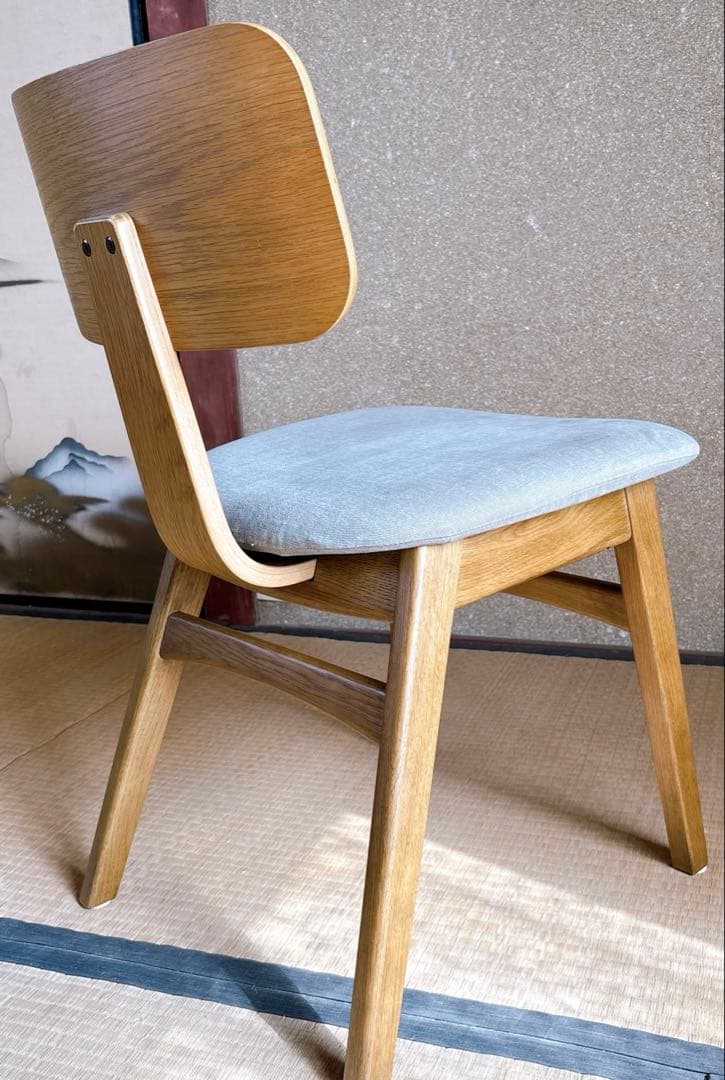 unico DIFE チェア ナチュラル 木製 布張り
