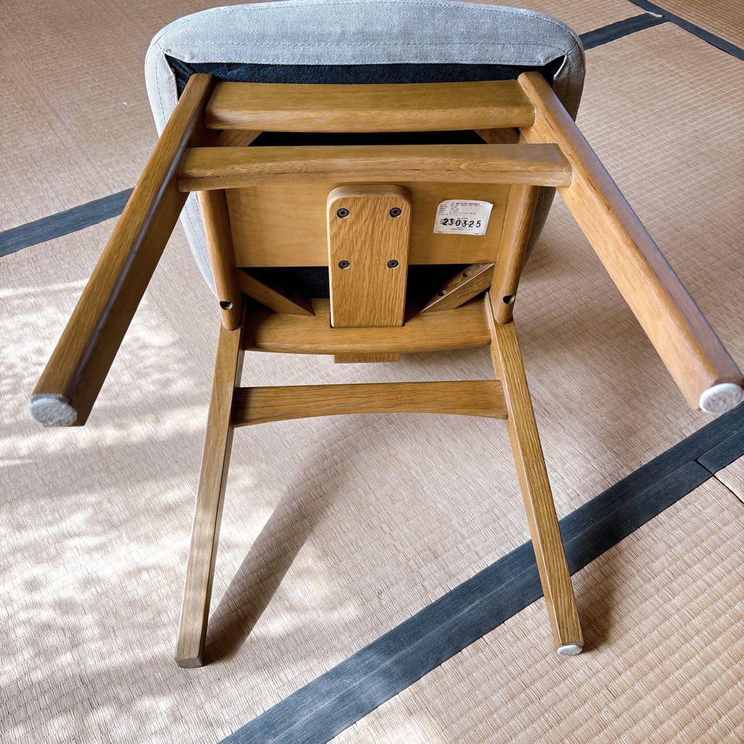 unico DIFE チェア ナチュラル 木製 布張り