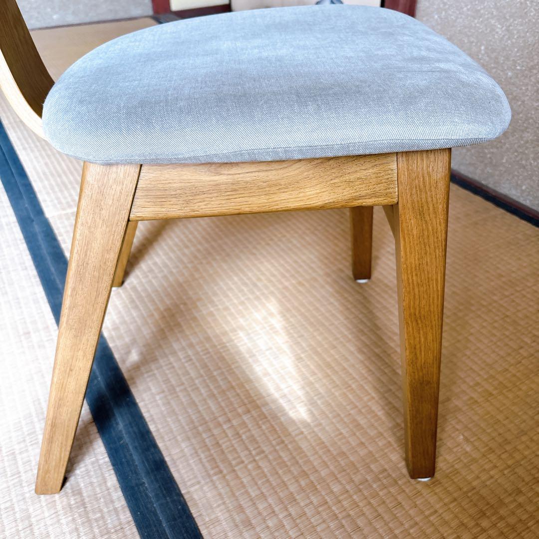 unico DIFE チェア ナチュラル 木製 布張り