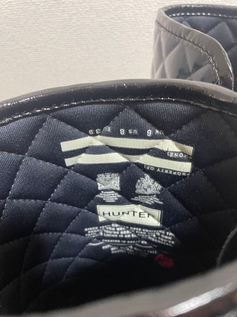 HUNTER ネイビー キルティング長靴