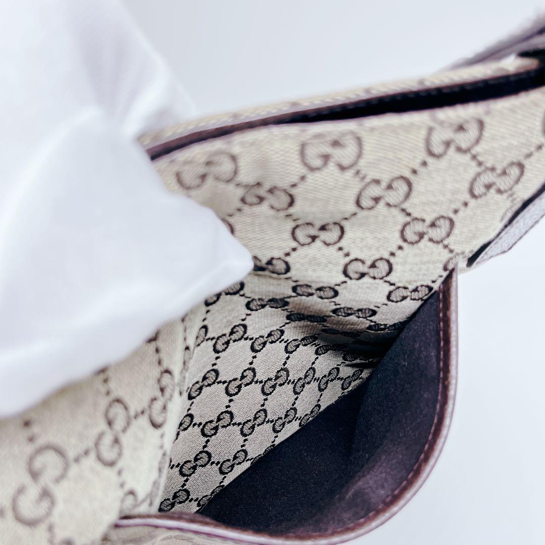GUCCI GG柄キャンバス ショルダーバッグ ベージュ 122793