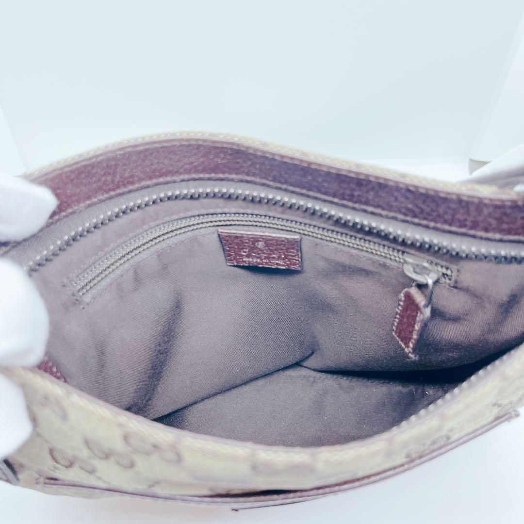 GUCCI GG柄キャンバス ショルダーバッグ ベージュ 122793