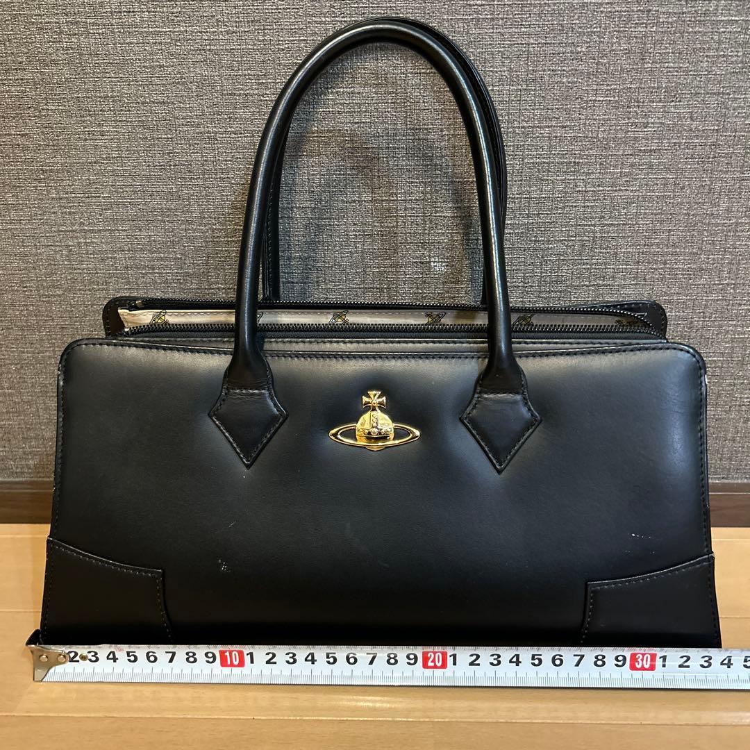 希少　廃盤　viviennewestwood ブラックレザー ハンドバッグ