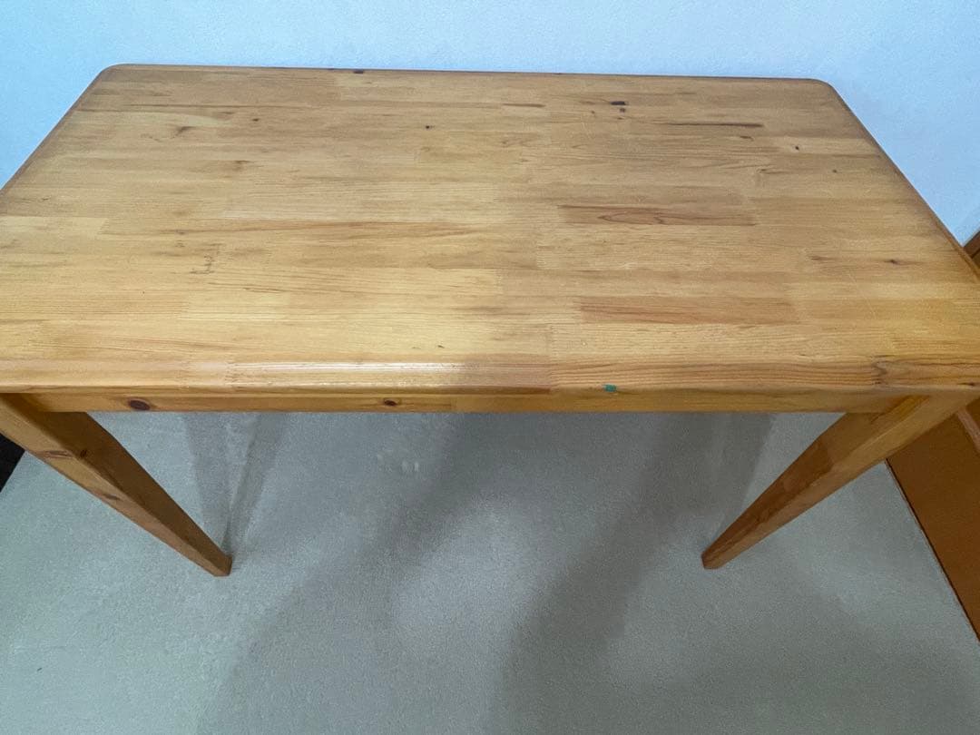 木製デスク（パイン材）　引き出し付き