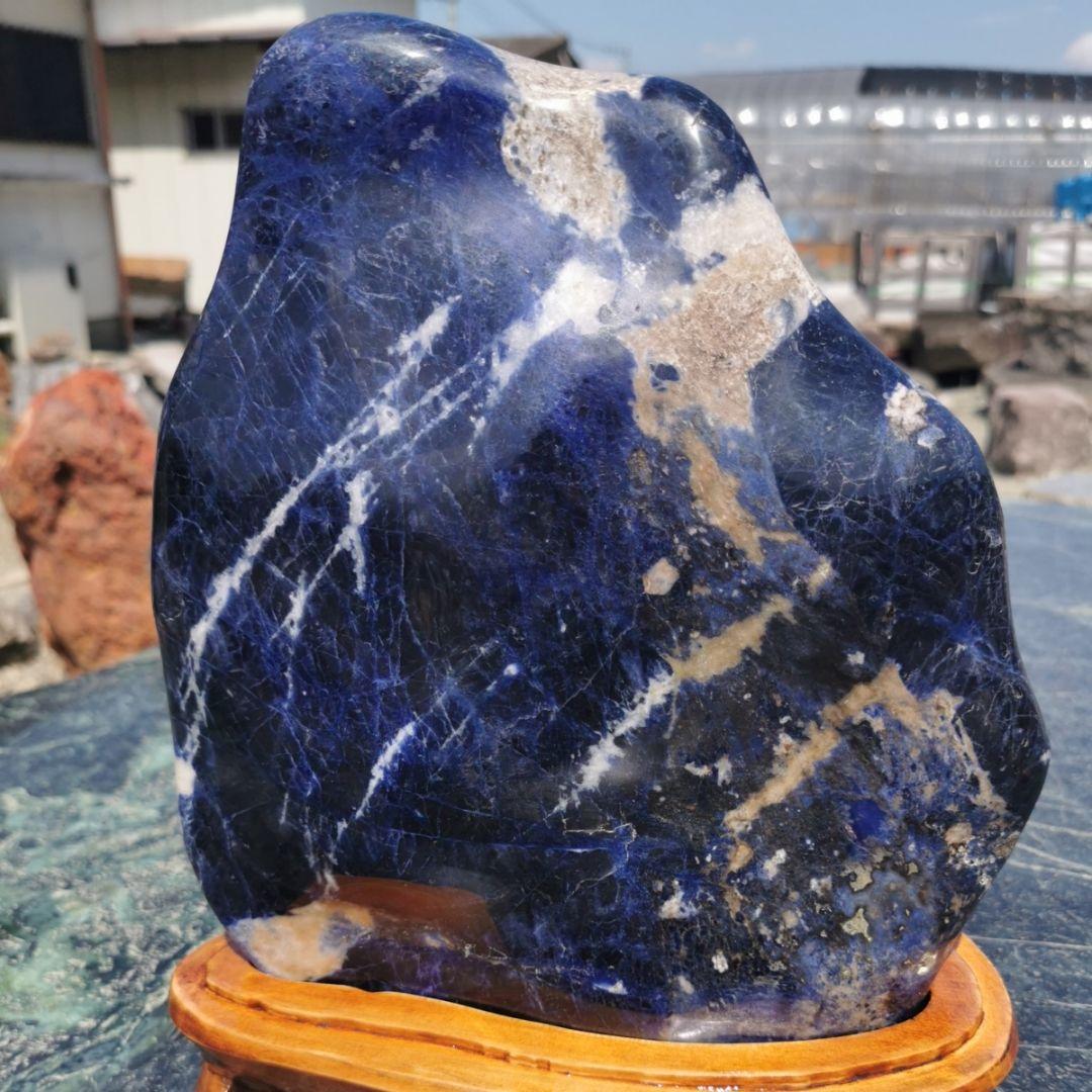 ソーダライト　鑑賞石　原石　宝石　パワーストーン　オブジェ　インテリア　石