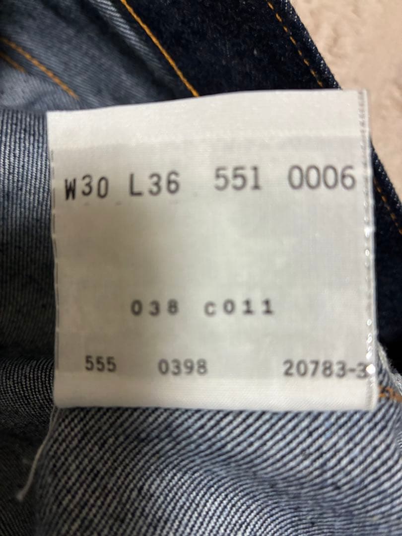 ロ*や様 LEVI'S(LVC)1960 551Z W30（米国バレンシア製）