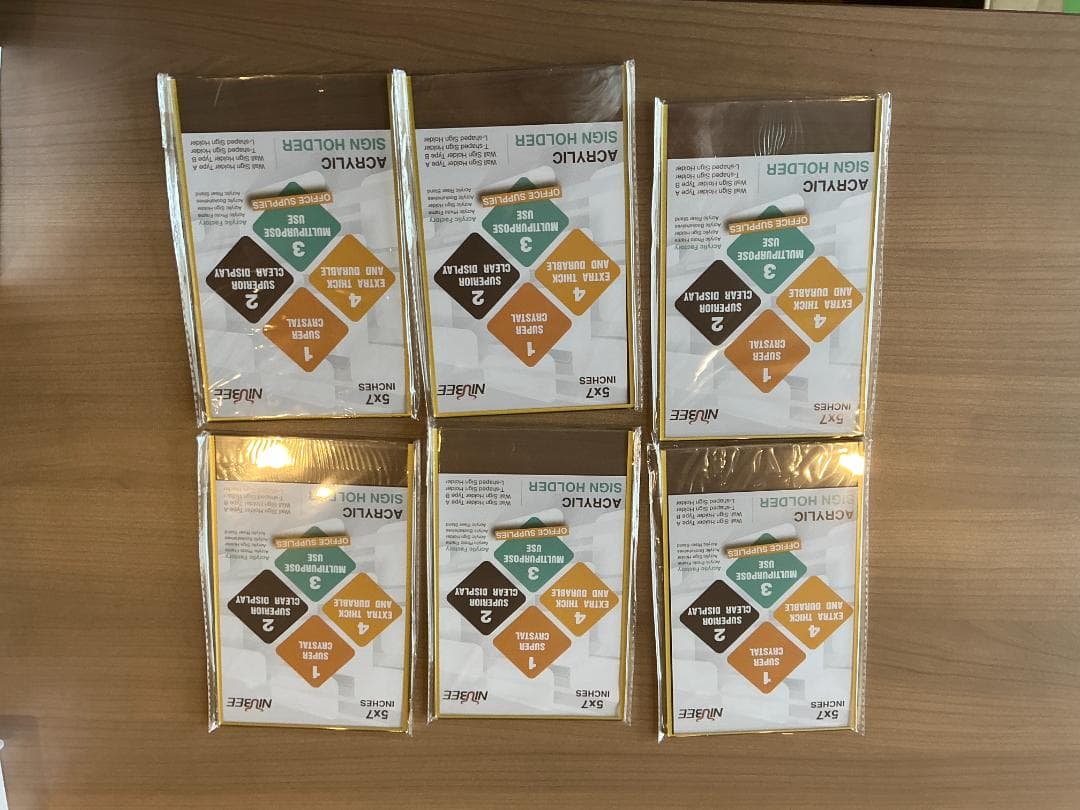 ゴールドサインホルダー 12パック 5x7 12Pack 237K863