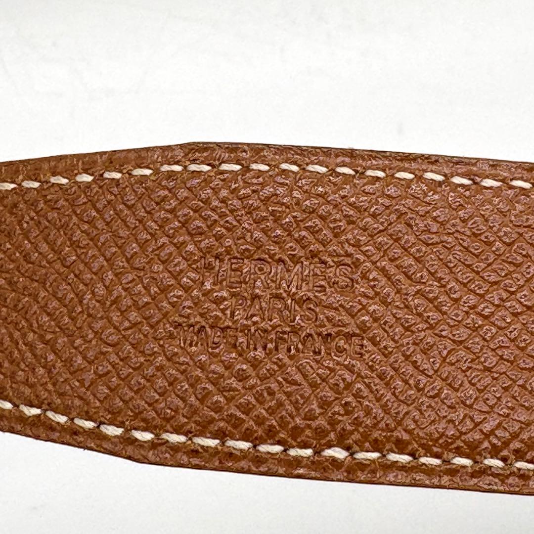 【希少 極美品】HERMES シェーヌダンクル リバーシブル ベルト ⬜︎R