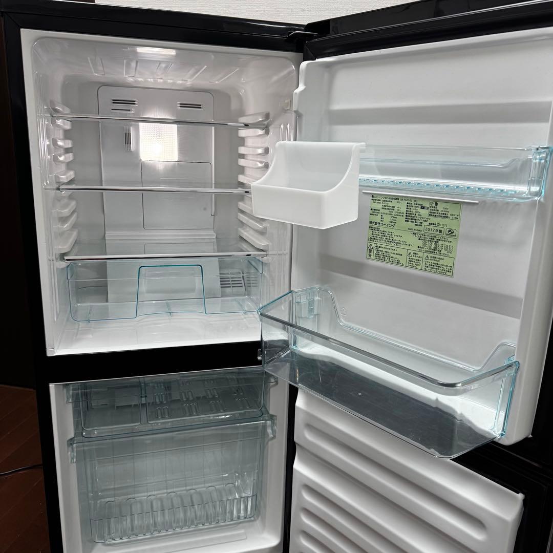 ユーイング U-ING 冷凍冷蔵庫 110 右開き 2ドア ノンフロン