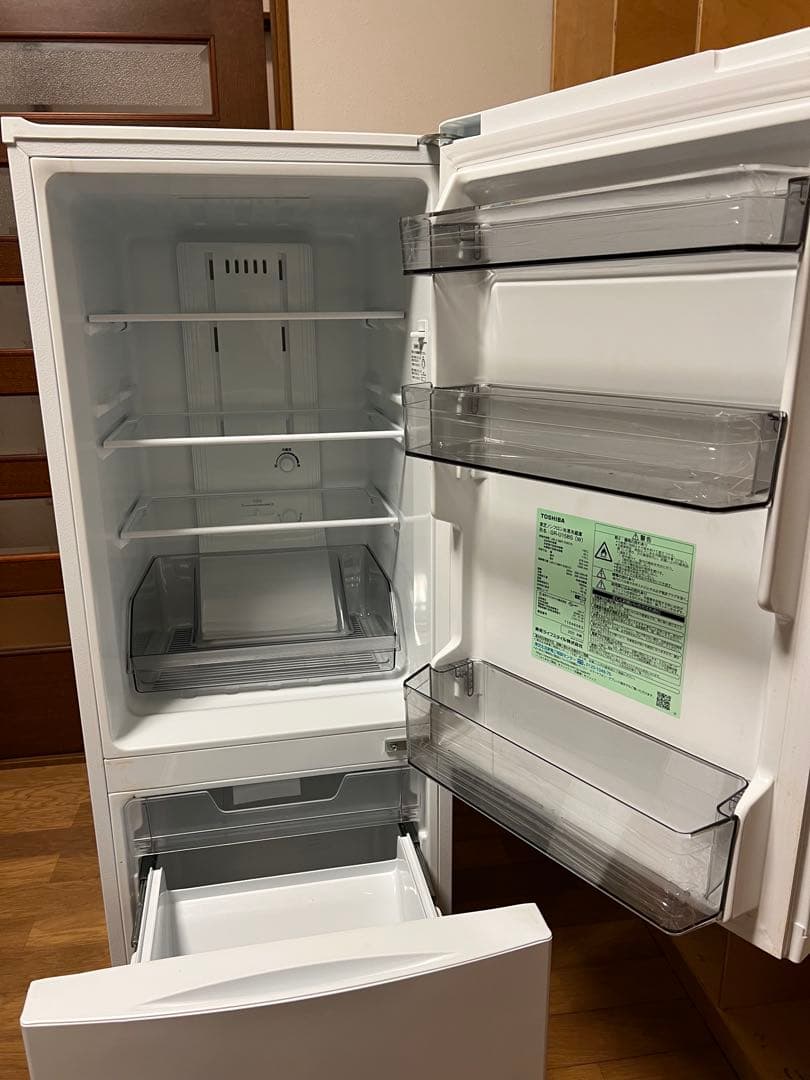 TOSHIBA 冷蔵庫 ホワイト 2ドア