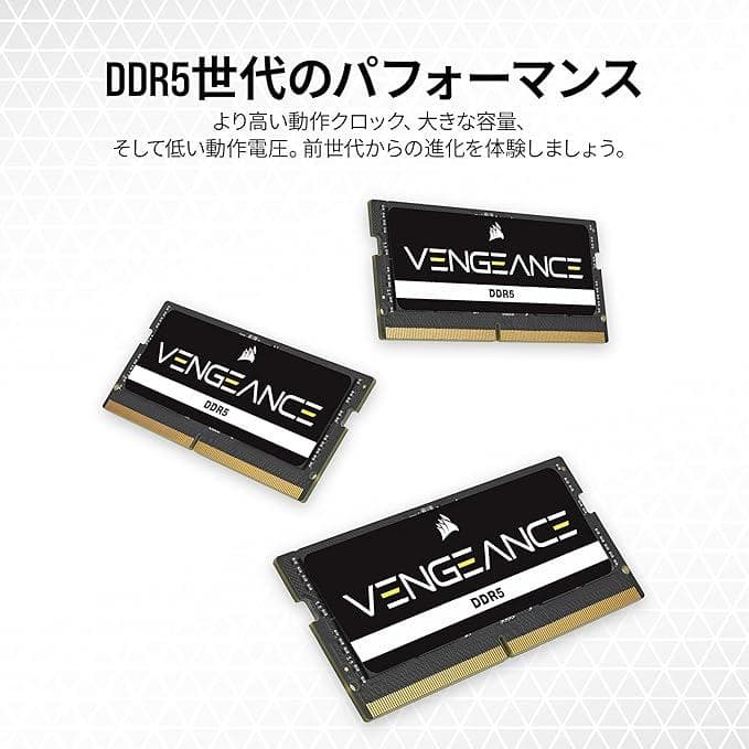 メモリー CORSAIR VENGEANCE SODIMM DDR5 32GB 4800M