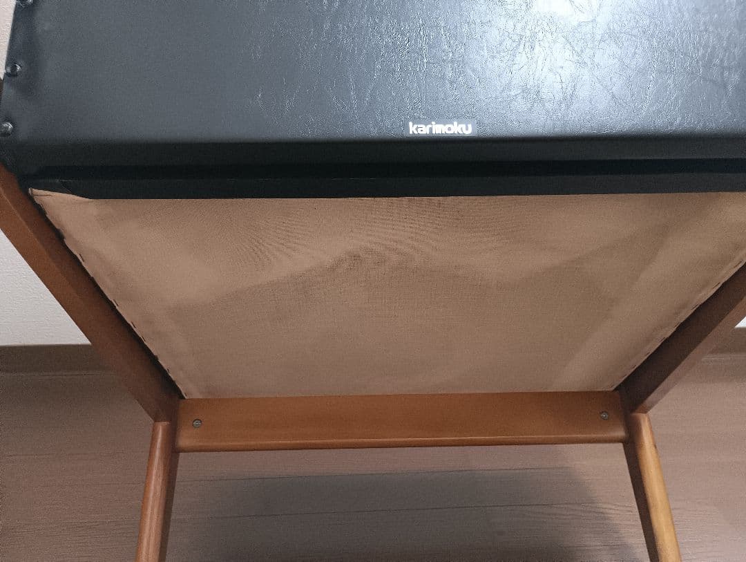 カリモクKチェア 1シーター　ws1150BW 1人掛けソファ 黒　1998年製