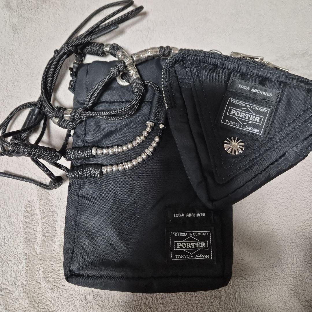 ま*ん様 PORTER TOGA ARCHIVES ブラックショルダーバッグ