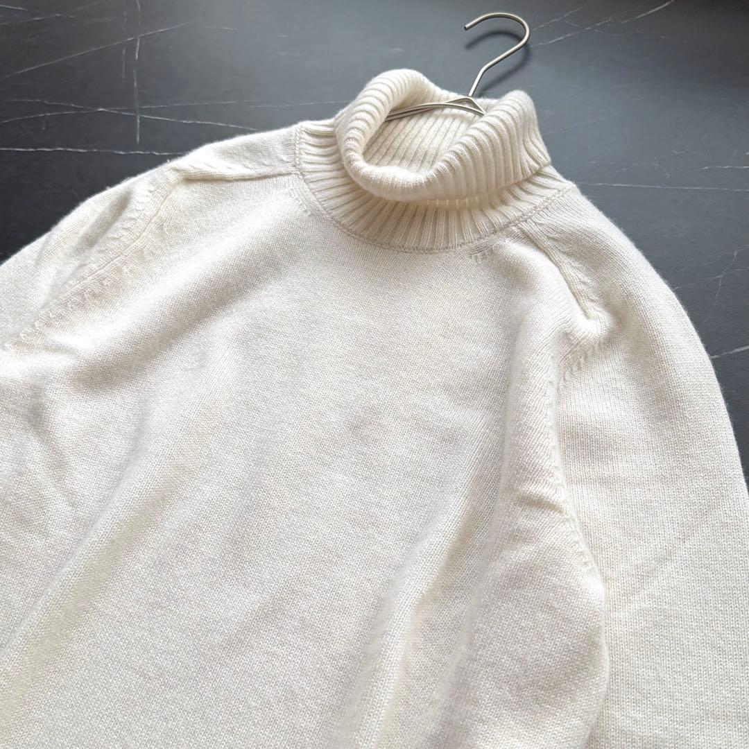 Falconeri カシミヤ100% タートルネックニット メンズM 白