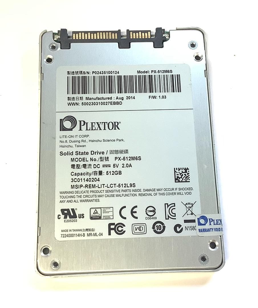 ②-WA530 PLEXTOR SATA 512GB SSD 2.5 1点
