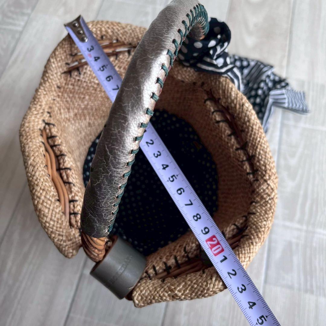 ebagos エバゴス ギンガムチェック カゴバッグ かぶせハンドル