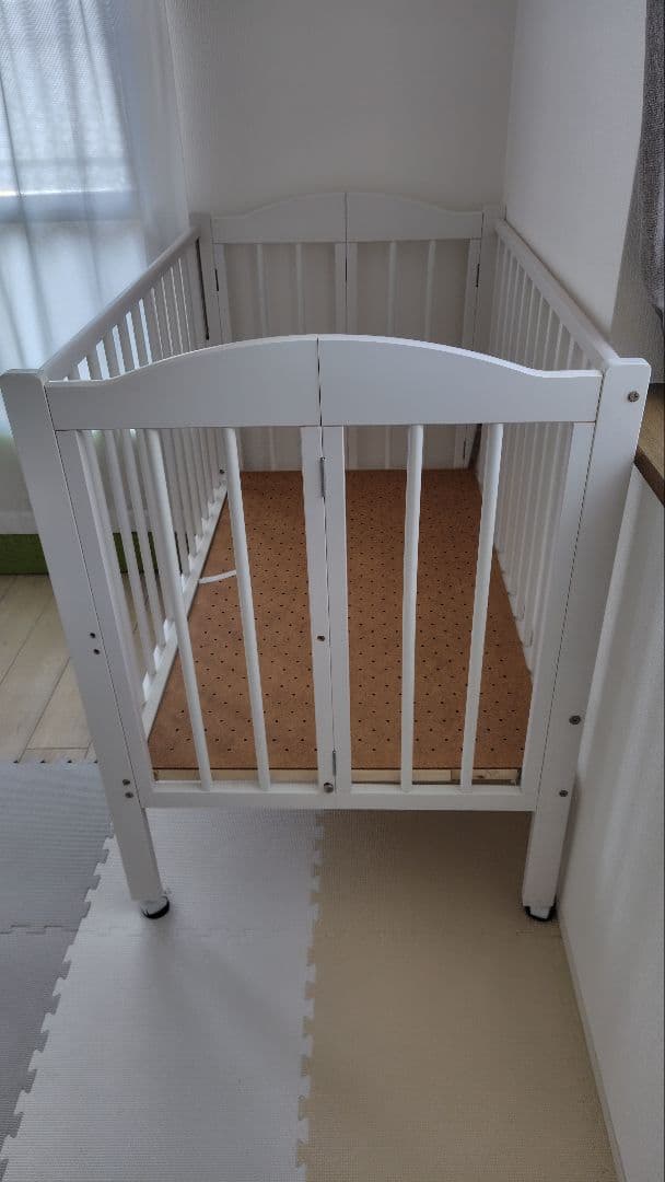 日本製ベビーベッド ハイベッド パル ホワイト 石崎家具