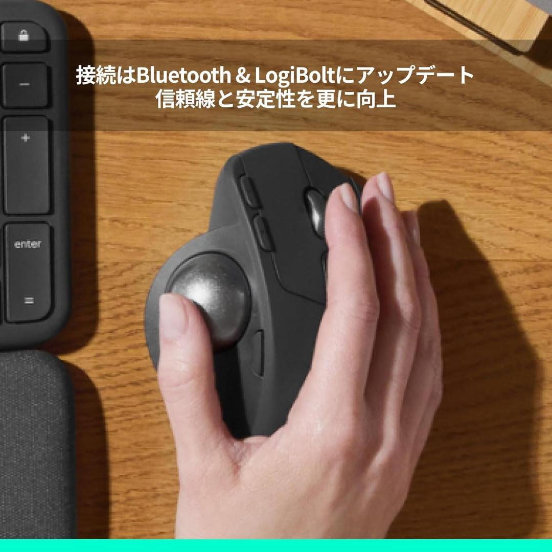 ロジテック MXTB2 MX ERGO S 静音 ワイヤレス マウス