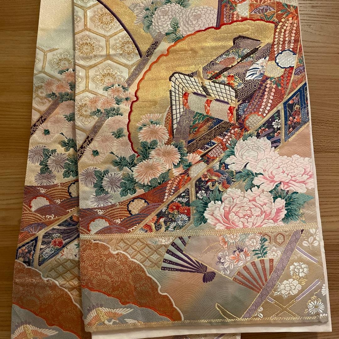 り*ん様 金色の花柄 帯　中古品