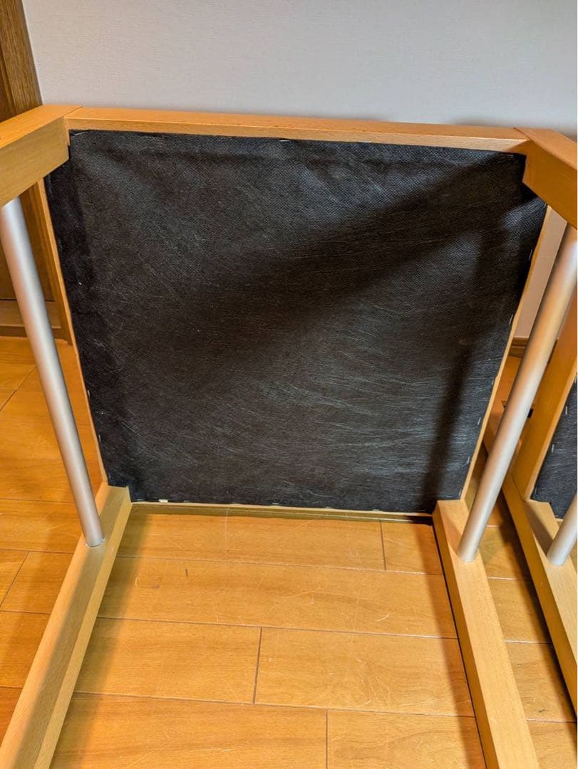 ■送料込■無印 ダイニングチェア ブナ材 木製イス 廃盤品 2脚セット 椅子