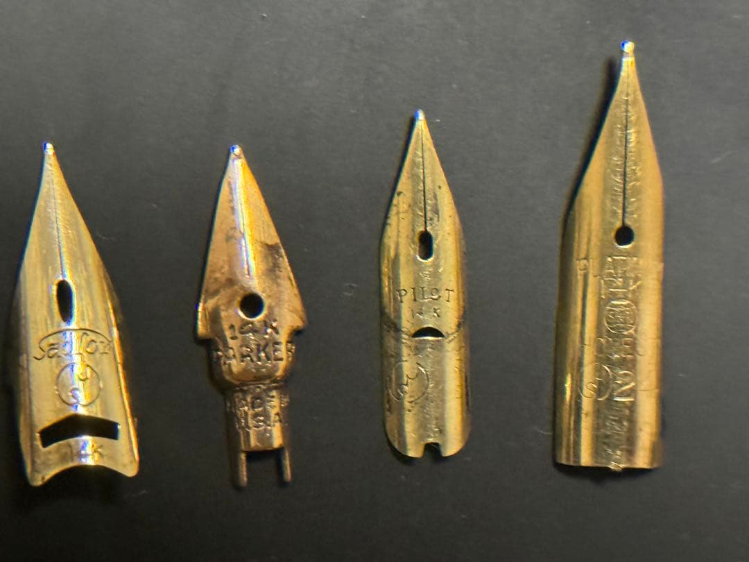 万年筆 ペン先14金14K X4 18K X1