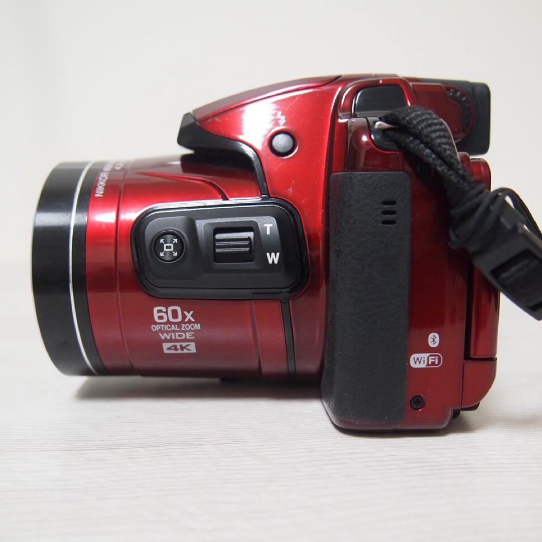 【動作確認済】Nikon COOLPIX B700 レッド ケース SDカード付