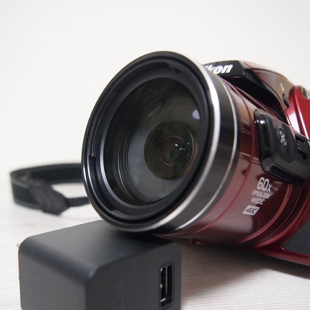 【動作確認済】Nikon COOLPIX B700 レッド ケース SDカード付