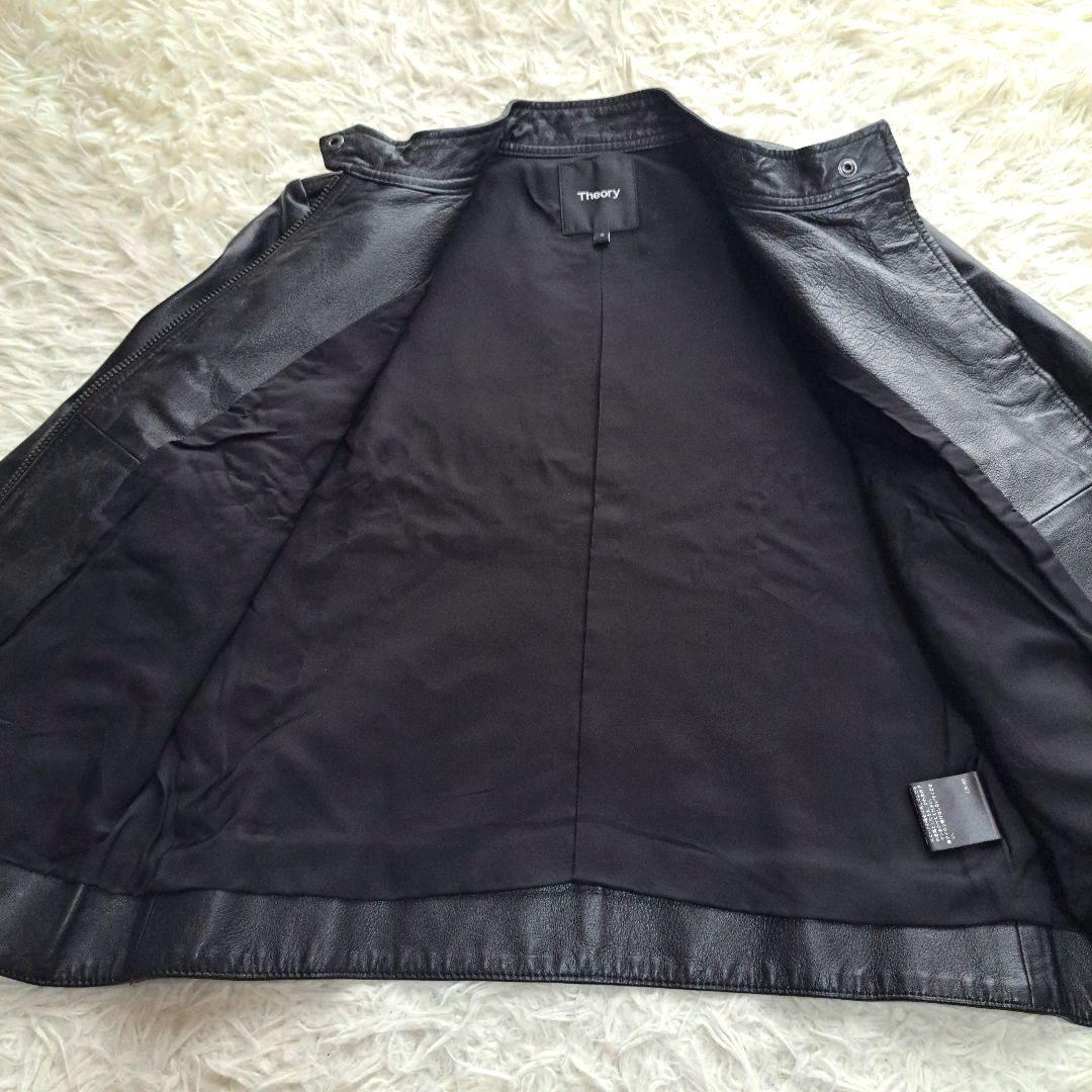 【極美品】【Theory】現行タグ　ラムレザーシングルライダースレザージャケット