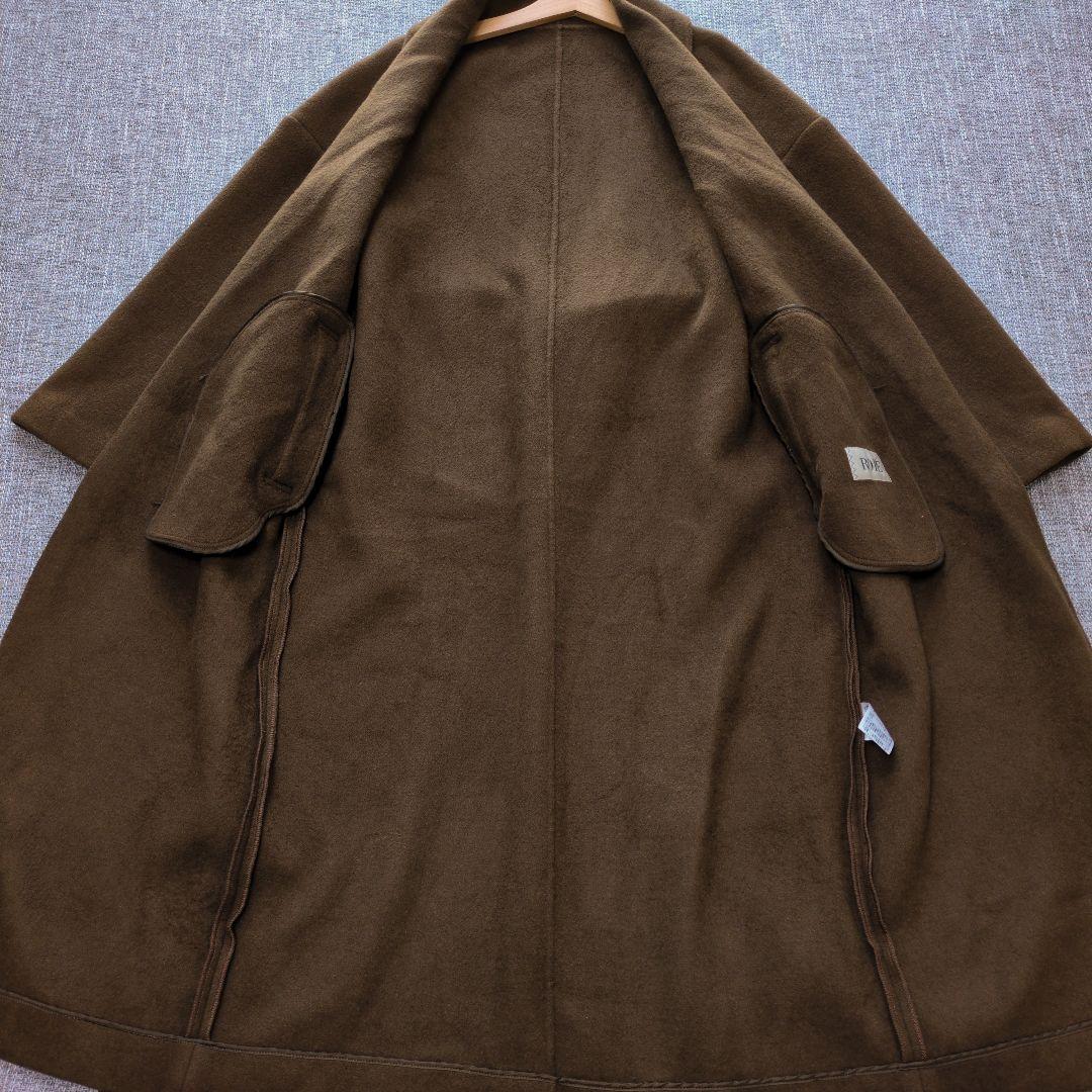 ロペ　近年モデル　ショールカラー　リバーコート　ベルト付き　ゆったり