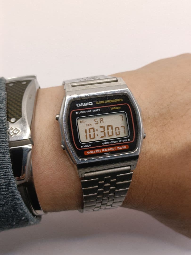 希少日本製CASIO W-34 415 稼働品 80s ヴィンテージデータバンク