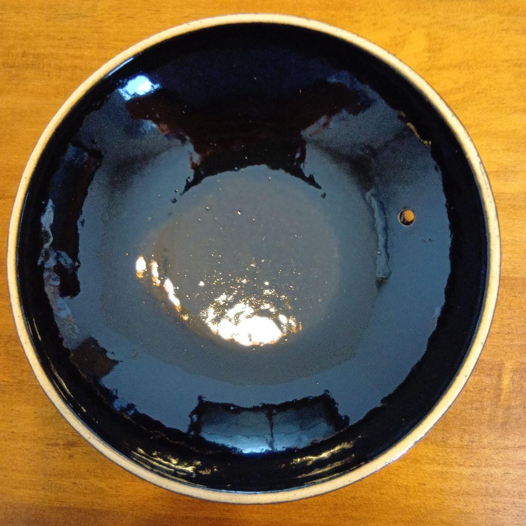 中型土鍋 黒と白の内側　かまどさん