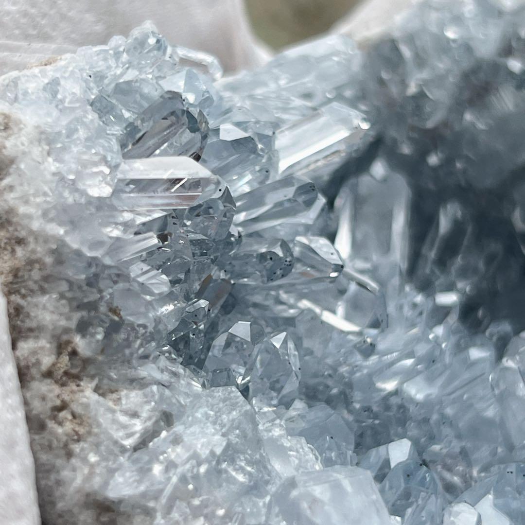 天然石 秘蔵＆美麗品 セレスタイト クラスター EXグレード