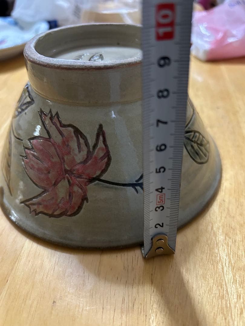 希少　ハイビスカスやちむん　宮城須美子さんの作品　人間国宝金城次郎