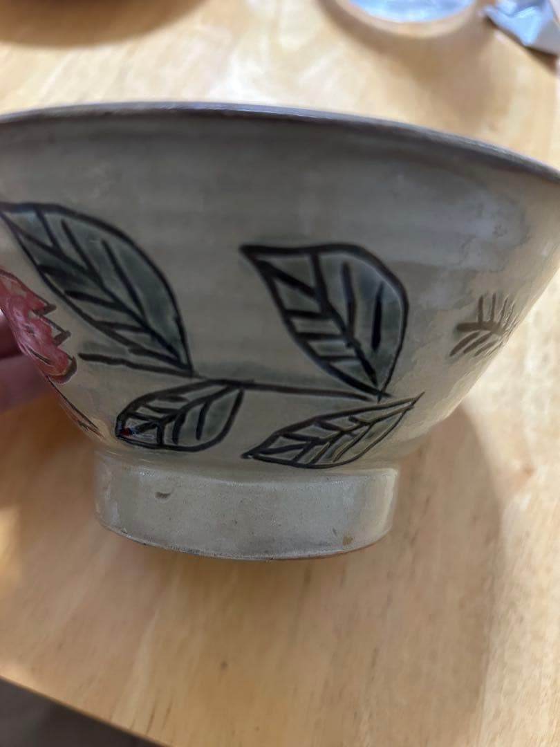 希少　ハイビスカスやちむん　宮城須美子さんの作品　人間国宝金城次郎