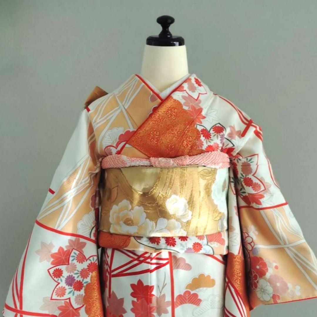 専用　一部式　振袖用作り帯　可憐につづれ花　十三参りにも　作り帯　胴巻き～90㎝