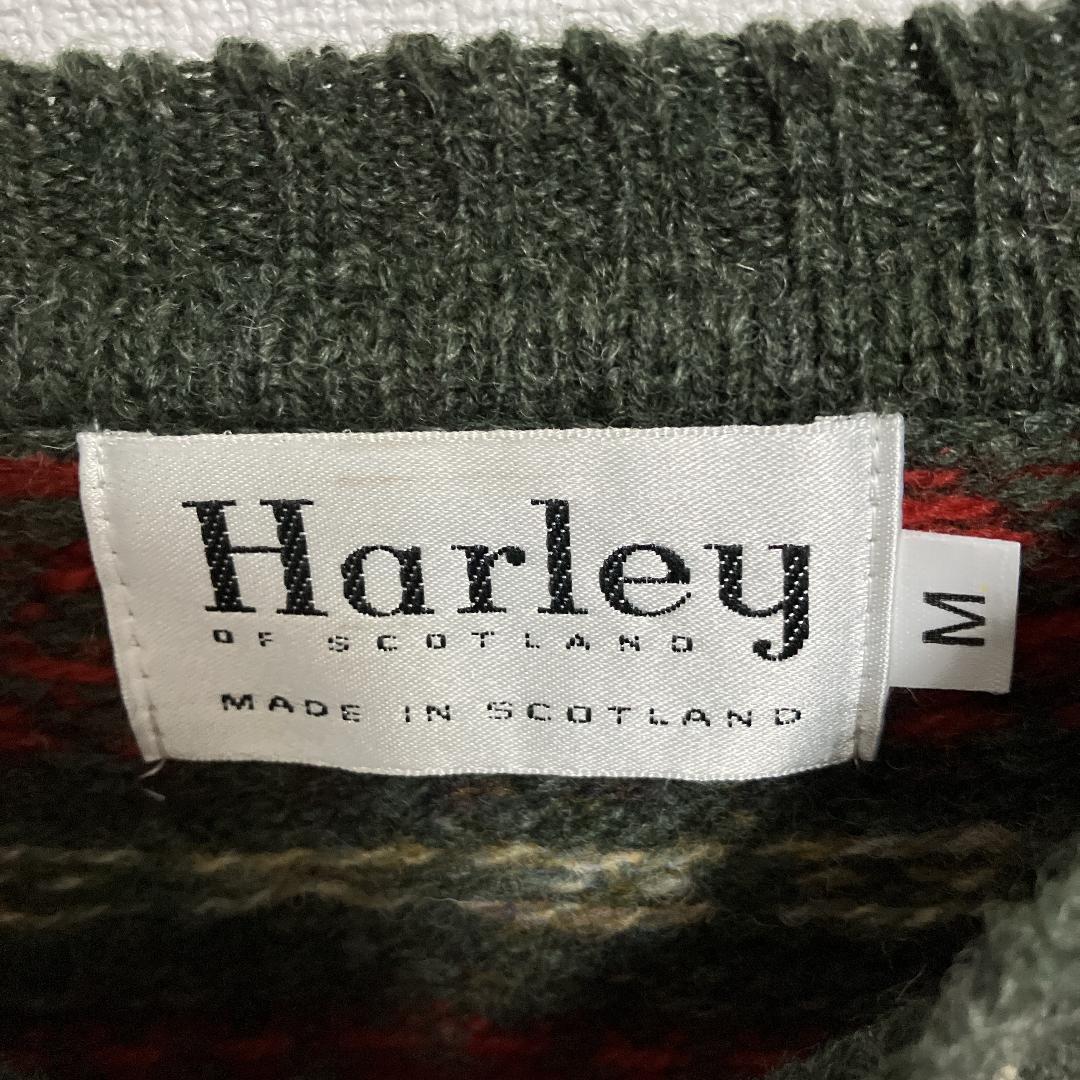 新品Harley OF SCOTLANDノルディックカーディガン未使用Mセーター