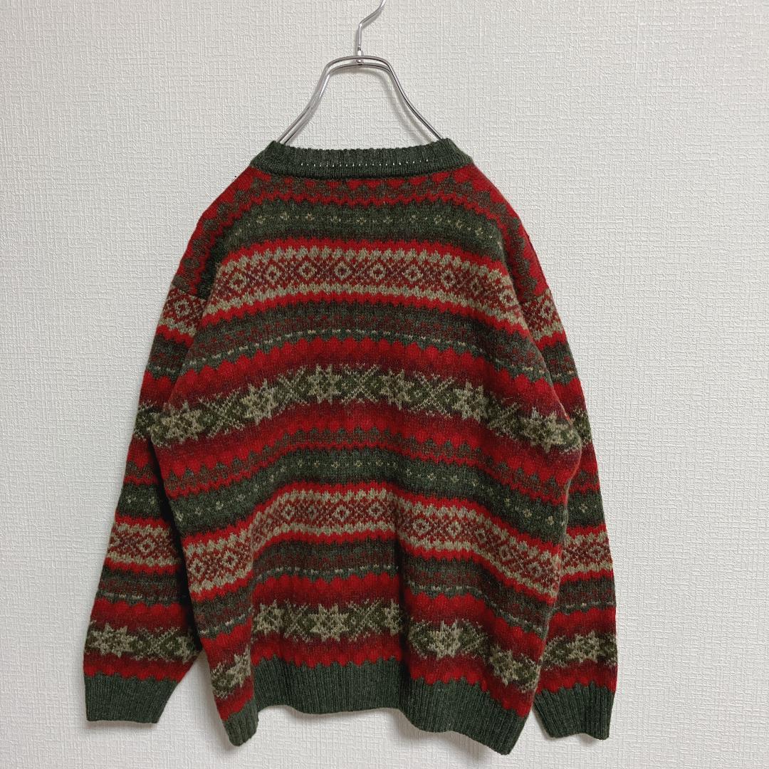 新品Harley OF SCOTLANDノルディックカーディガン未使用Mセーター