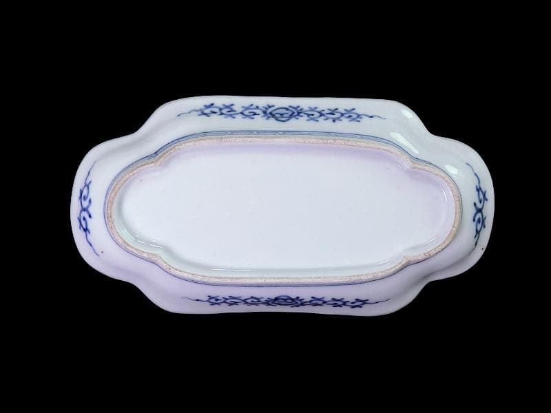 大聖寺伊万里　金襴手　紅葉の図　隅切長皿　 N1071AS-DCl