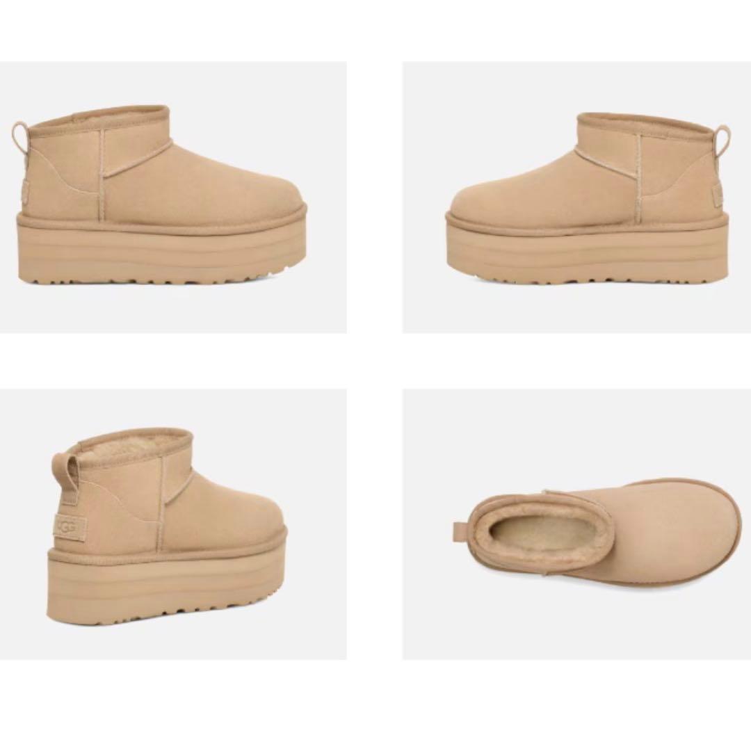 UGG 人気 大特価 クラシックウルトラミニプラットフォーム 厚底ブーツ 超破格