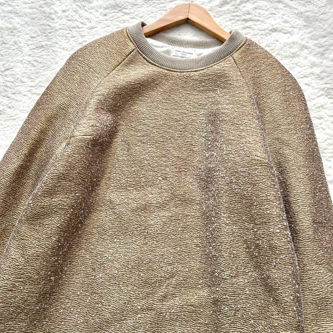 【美品】DRIES VAN NOTENフリンジ ウール プルオーバー 金