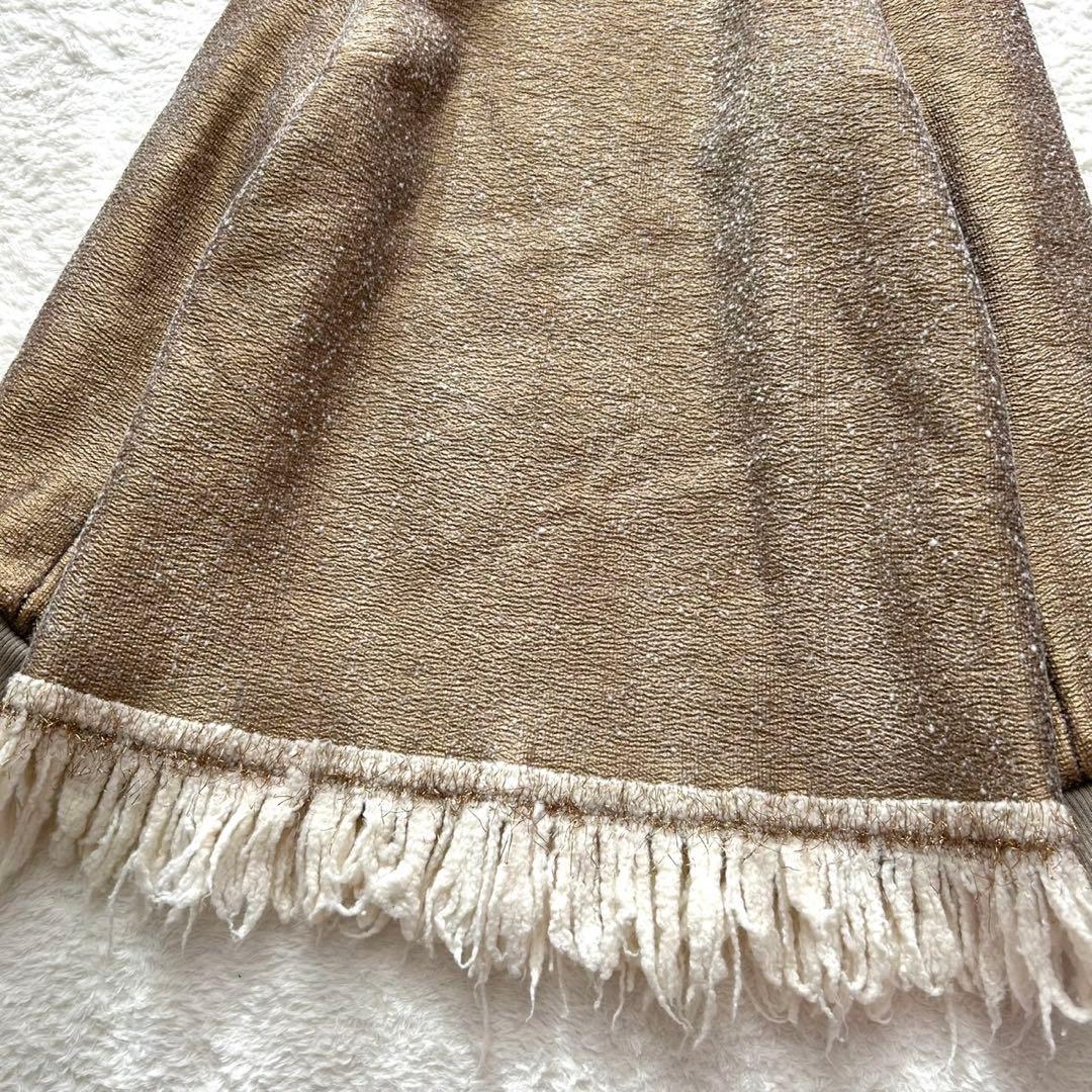 【美品】DRIES VAN NOTENフリンジ ウール プルオーバー 金